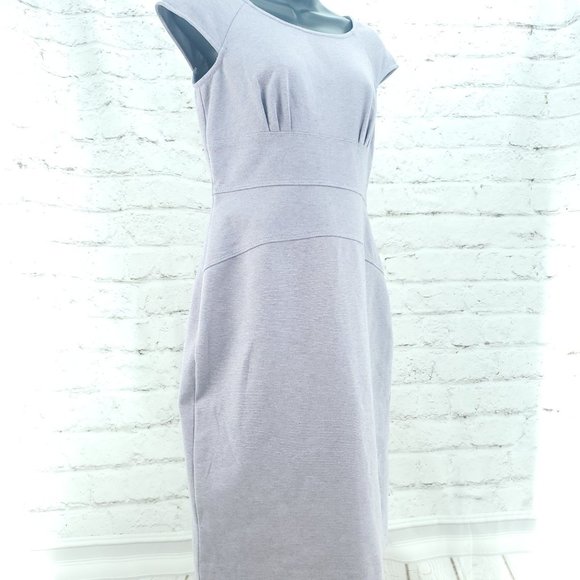 Calvin Klein Womens Lavender Heathered Sleeveless Round Neck Sheath Dress Size 4 - Picture 1 of 11
